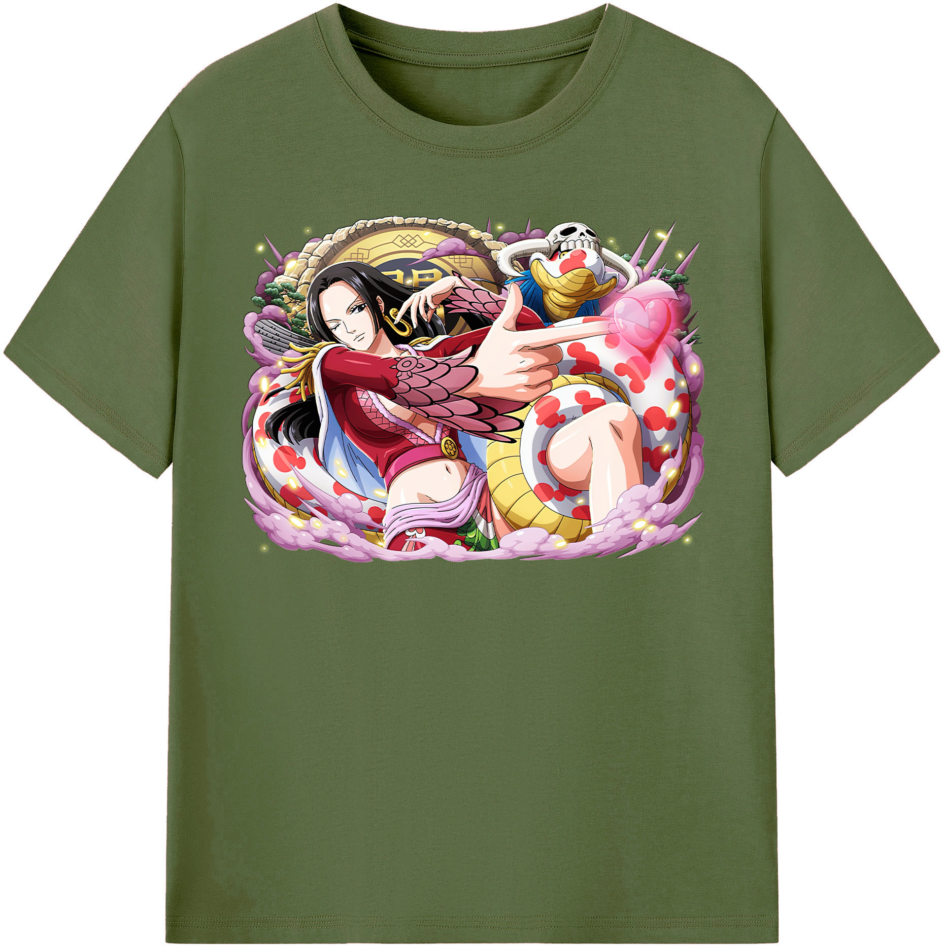 ワンピース ボア・ハンコック ONE PIECE Boa·Hancock 綿100％半袖Tシャツ（フロントプリント）